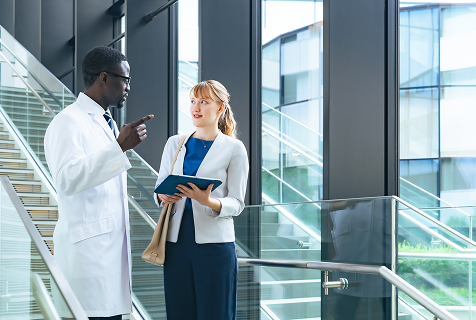 Medical professional with admin.