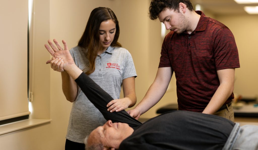 OT Students with elderly male